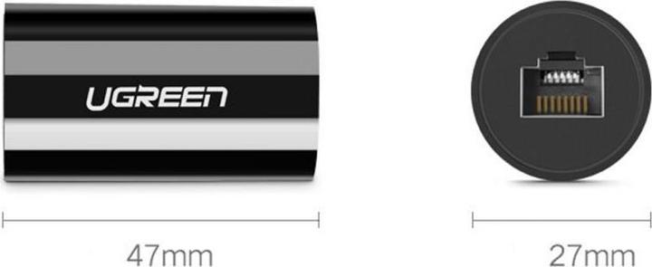 Image du produit Ugreen Ethernet Anti-Thunder RJ45 Coupleur de protection contre la foudre (UTP, CAT5e, 0.05 m)