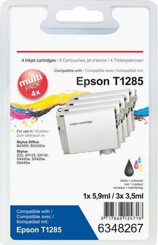 Immagine prodotto Office Depot Cartuccia d'inchiostro compatibile con Epson T1285 T1285 (M, FC, C, Y)