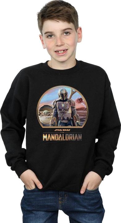 Actual product image Star Wars Boys The Mandalorian Mando And The Child Sweatshirt (116)