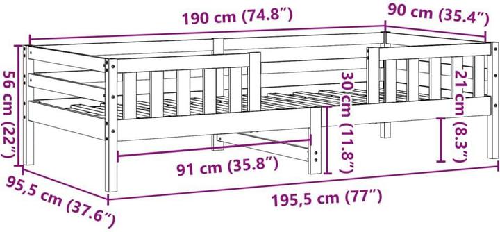 Produktbild VidaXL Kostandin (90 x 190 cm)