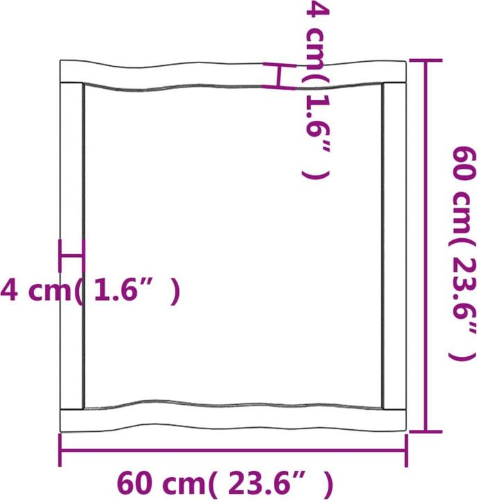 Actual product image VidaXL Chaim (60 x 60 x 4 cm)