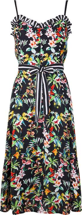 Image du produit Joe Browns Tropical Print Tie Waist Contrast Strap Knee-Length Dress (16)