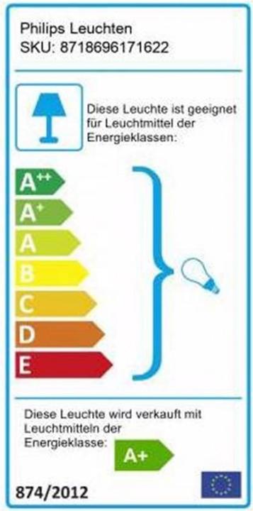 Etichetta energetica Philips Hue Tonalità Argenta Base BT (350 lm, GU10)