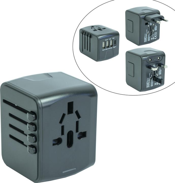 Image du produit Novidarte Adaptateur USB de voyage "Worldwide