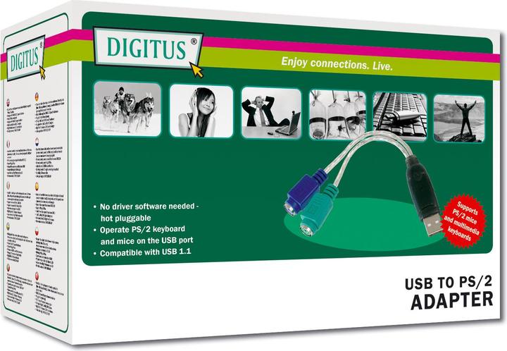 Image du produit Digitus Câble adaptateur USB à PS/2