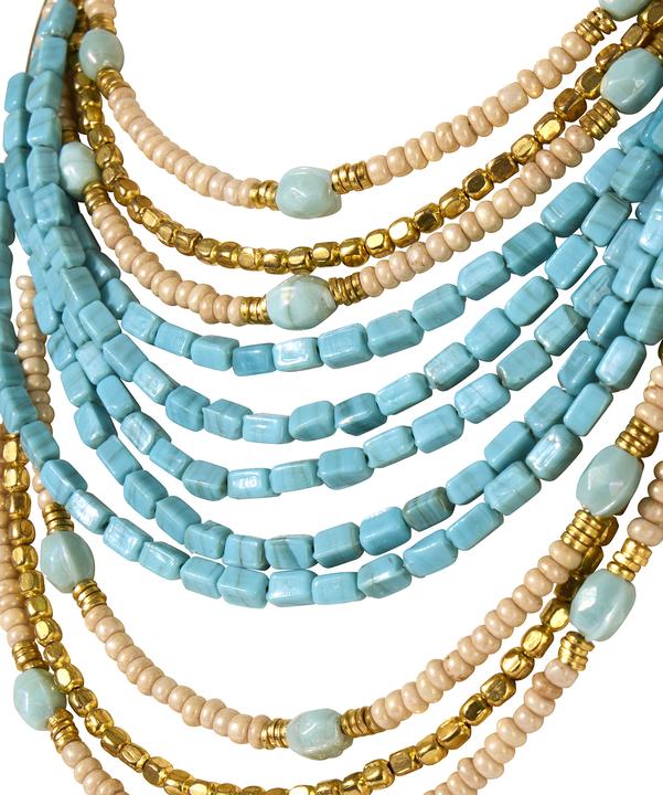 Image du produit Joe Browns Turquoise Beaded Layered Necklace (10% de fer, 90% de verre)