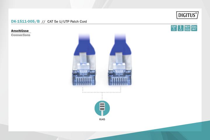 Produktbild Digitus Netzwerkkabel (U/UTP, CAT5e, 0.50 m)