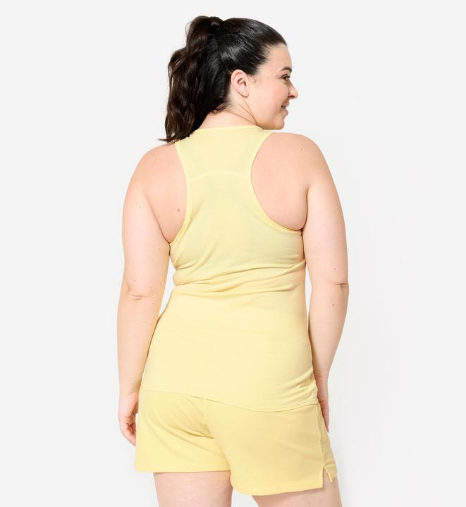 Actual product image Domyos Top Damen Slim Rundhals - hellgelb (XS)