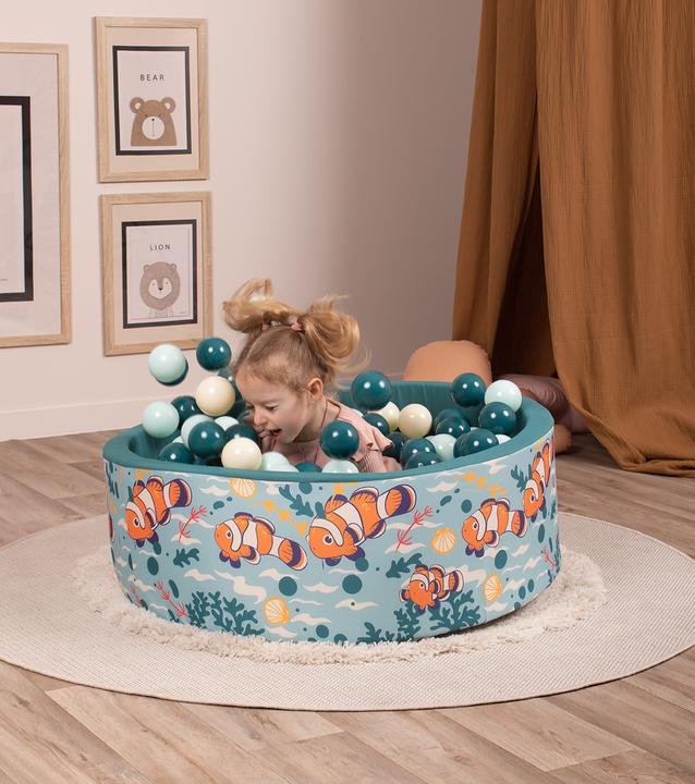Produktbild Knorrtoys Bällebad soft - "Clownfisch" - 150 balls beige/light mint/dark sea
