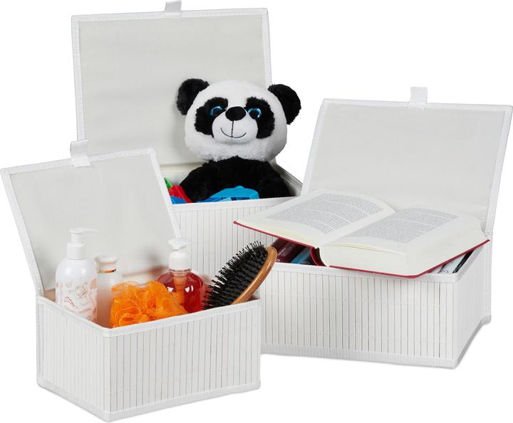 Actual product image Relaxdays Aufbewahrungskorb (3 x, 33 x 25.5 x 15 cm, 25 x 19 x 13 cm)