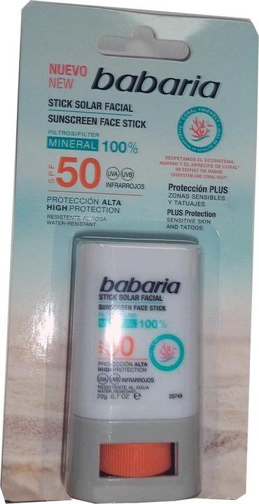 Image du produit Babaria STICK SOLAIRE SPF50 20GR (Stick solaire, SPF 50, 20 g)