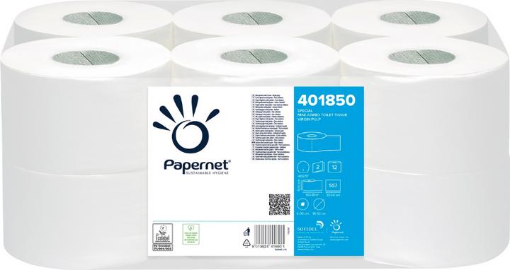 Immagine prodotto Papernet Carta igienica in rotolo grande Werra Tissue Mini bianco 2 veli 12 rotoli/confezione, 170 m, 557 (12 x)