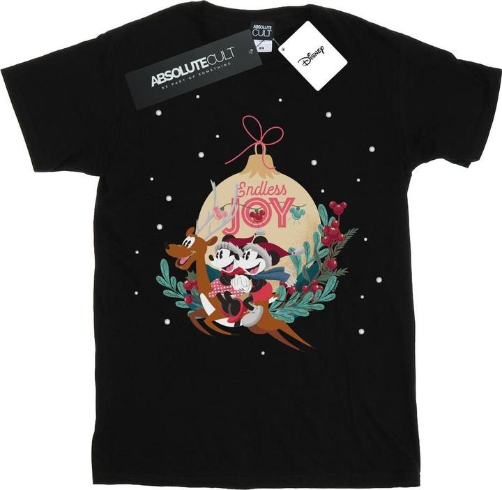 Actual product image Disney Womens/Ladies Mickey And Minnie Endless Joy Cotton Boyfriend T-Shirt (M)
