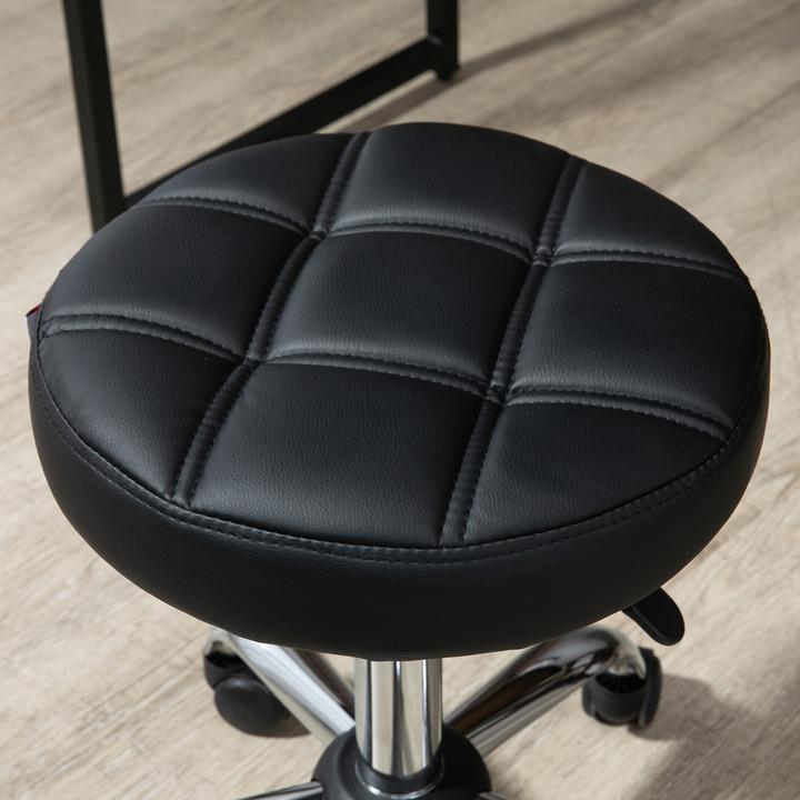 Image du produit Homcom Tabouret à roulettes, lot de 2