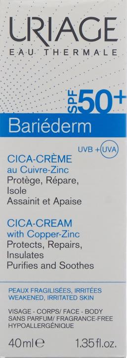 Produktbild Uriage Bariéderm Cica-Creme LSF50 Creme (40 ml, 24h Creme, SPF 50)