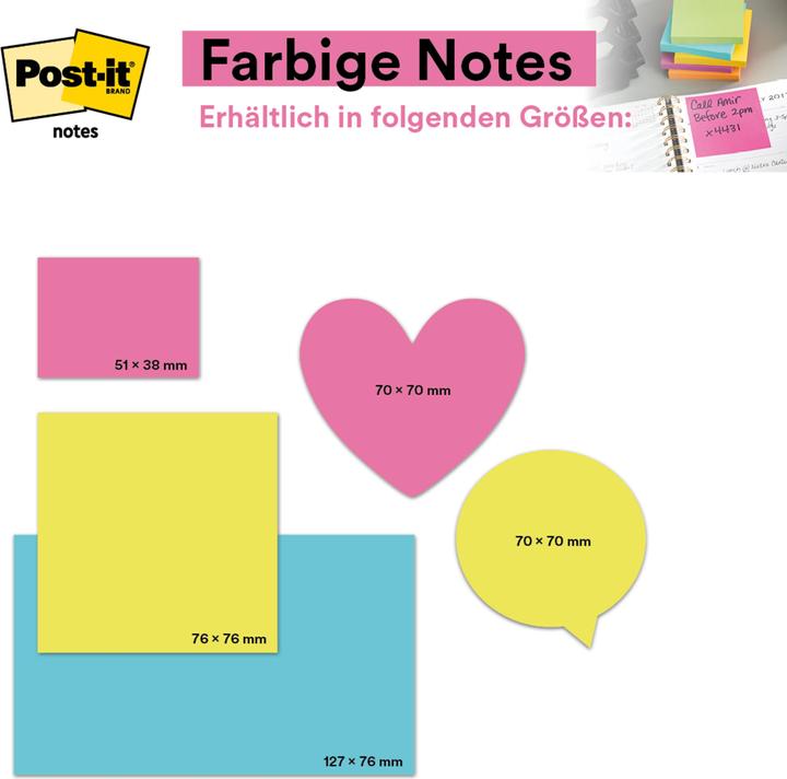 Image du produit Post-it Notes de détention (76 x 76 mm)
