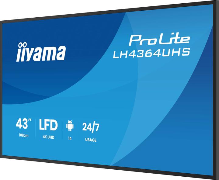 Actual product image iiyama Dis Public 43 LH4364UHS-B1AG UHD (3840 x 2160 Pixels, 43")