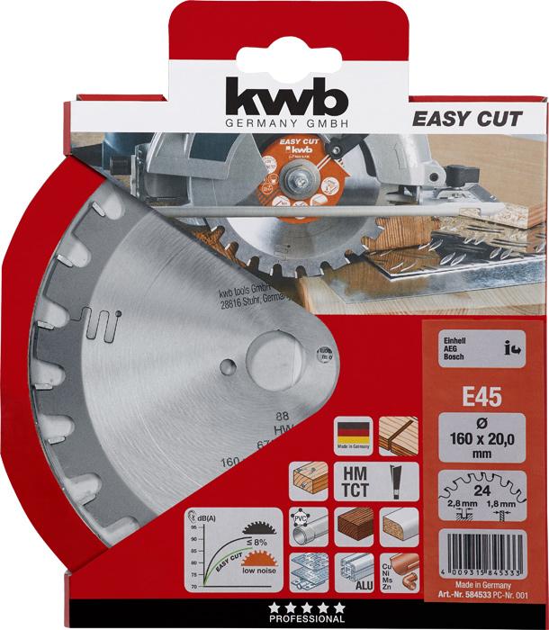 Image du produit kwb Lame de scie circulaire Hm 160X20 45E
