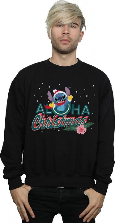 Actual product image Disney Mens Lilo And Stitch Aloha Christmas Sweatshirt (XXL)