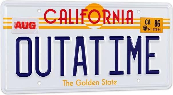 Image du produit Doctor Collector Retour vers le futur: "Outatime" DeLorean Plaque d'immatriculation 1/1 (33 x 16 cm)