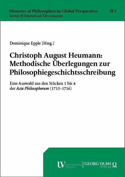 Immagine prodotto Christoph August Heumann: Methodische Ü (Tedesco, Dominique Epple, 2023)