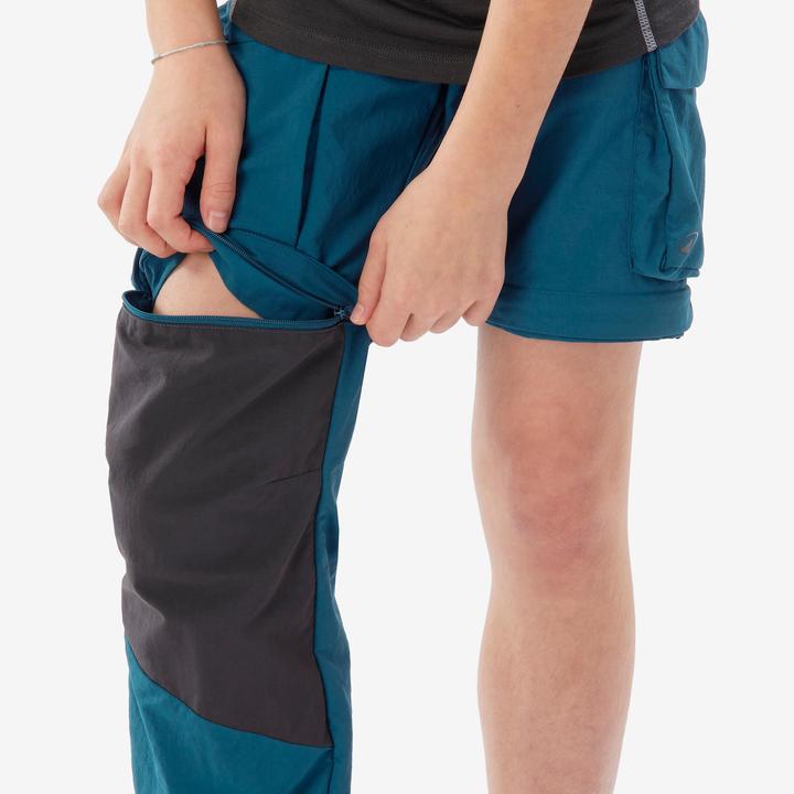 Actual product image Quechua Zip-Off-Hose Kinder Gr. 123–172 Wandern - MH500 blau (6, 7, 8)