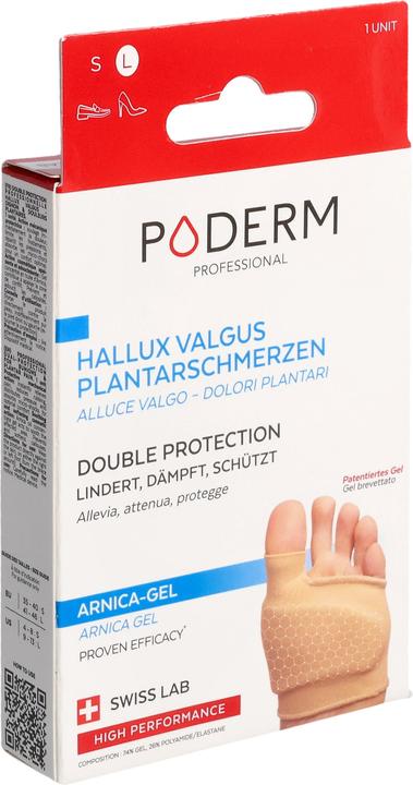 Immagine prodotto Poderm Doppia protezione per l'alluce valgo e il dolore plantare del tallone (Deodorante per piedi e polvere, 202.50 ml)