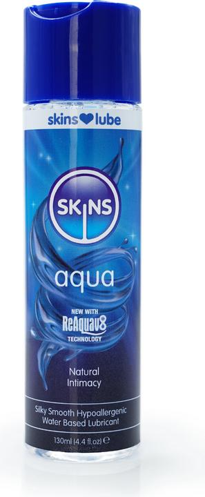 Skins Aqua" Natural Intimacy 130ml reactivatable water-based lubricant gel (130 ml)