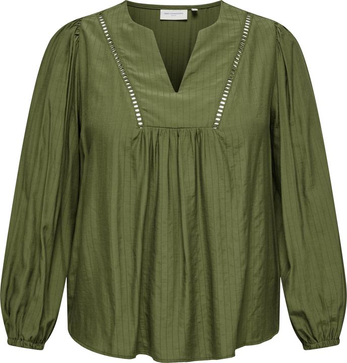 Only Normal geschnitten V-Ausschnitt Elastische Bündchen Puffärmel Top Top