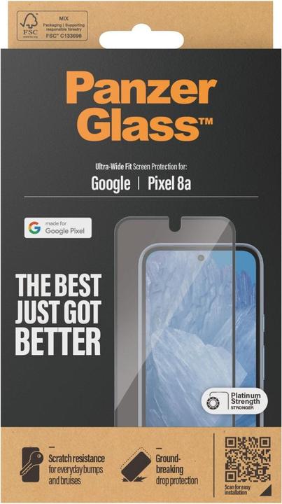 Actual product image PanzerGlass Ultra-Wide Fit (1 Piece, Google Pixel 8a)
