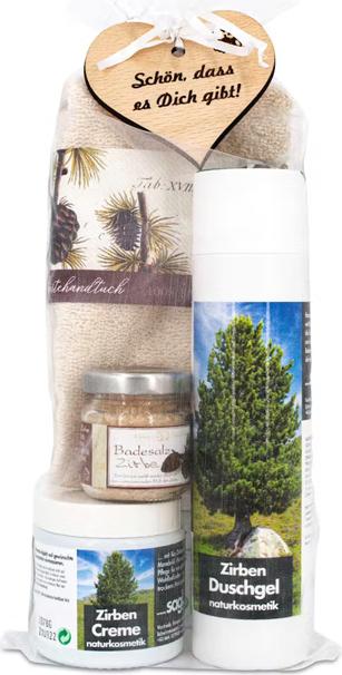 ZNatur Geschenkset Zirben Holz Wohlfühl Bio Kosmetikset No.15 (Körperpflegeset)