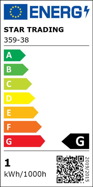 Energie-Label Star Trading LED Leuchtmittel E27 A55 Outdoor Lighting PC Cover Filament (E27, 1 W, 80 lm, 1 x, G)