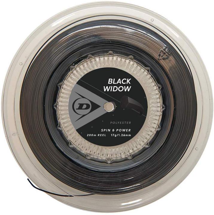 Dunlop Tennis string Black Widow 17G/1.26mm/200mCo-PE monofilament black