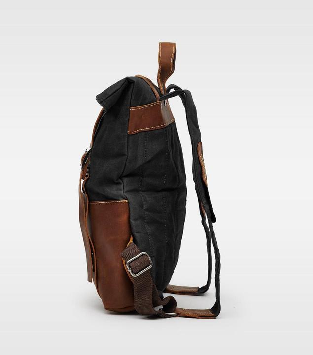 Actual product image Only-Bags.Store Canvas Backpack, Durable Leather Backpack, Modern 17in Laptop Bag, Aesthetic Large (16 l)