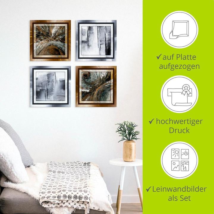 Produktbild Artland Gold Abstrakt. Quadrate U1OI (40x40 cm)