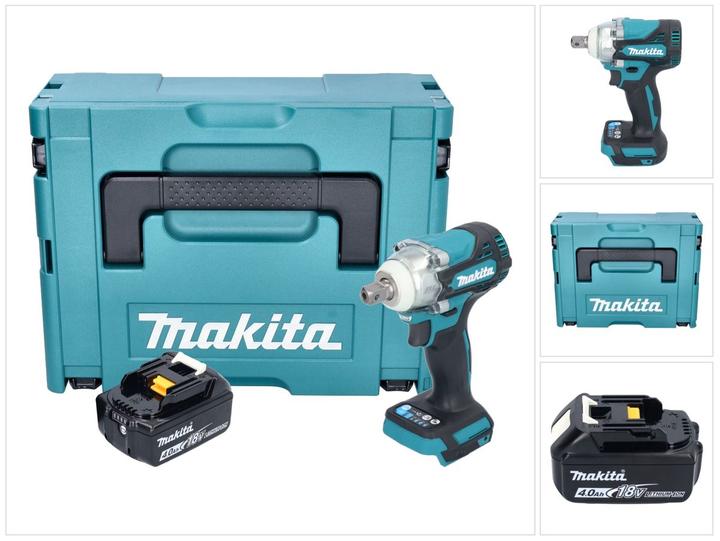 Produktbild Makita DTW 301 M1J Akku Schlagschrauber 18 V 330 Nm 1/2" Brushless + 1x Akku 4,0 Ah + Makpac - ohne (Akkubetrieb)