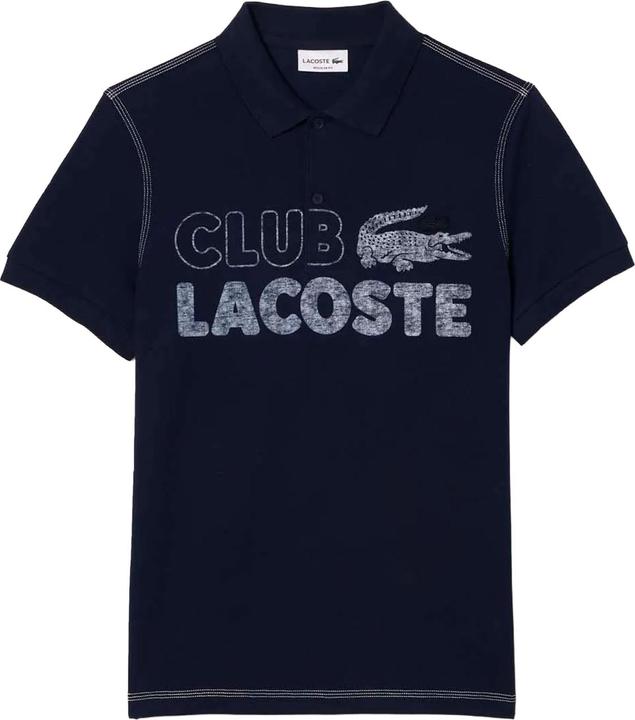 Actual product image Lacoste Mens Printed Organic Cotton Polo Shirt (XS)