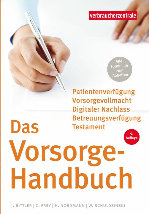 Actual product image Das Vorsorge-Handbuch (German, Carina Frey, Heike Nordmann, Jan Schulzdzinski Bittler, Wolfgang Schuldzinski, 2024)
