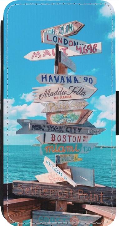 Produktbild PhoneLook Hülle Wallet schwarz Cool Cities Directions (Apple iPhone 14 Pro Max)