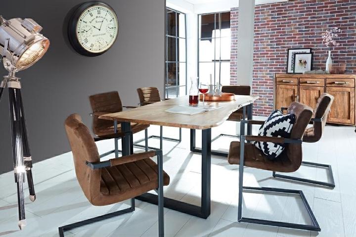 Actual product image SIT Möbel Solid wood table Ux3.6 Acacia natural antique black (180 x 90 x 76 cm)