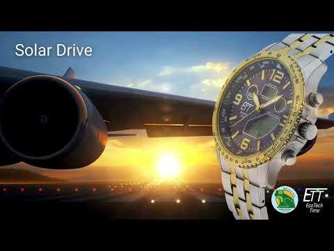 Produktbild ETT EGT-11574-31L Herrenuhr Solar Titan Funkuhr 43mm 10ATM (Chronograph, Funkuhr, 43 mm)