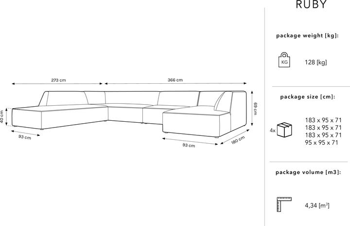 Actual product image Micadoni Ruby (Sofa landscape)