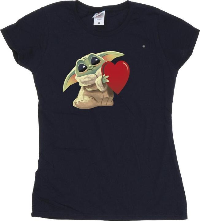 Actual product image Star Wars Womens/Ladies The Mandalorian The Kids With Heart Cotton T-Shirt (XL)