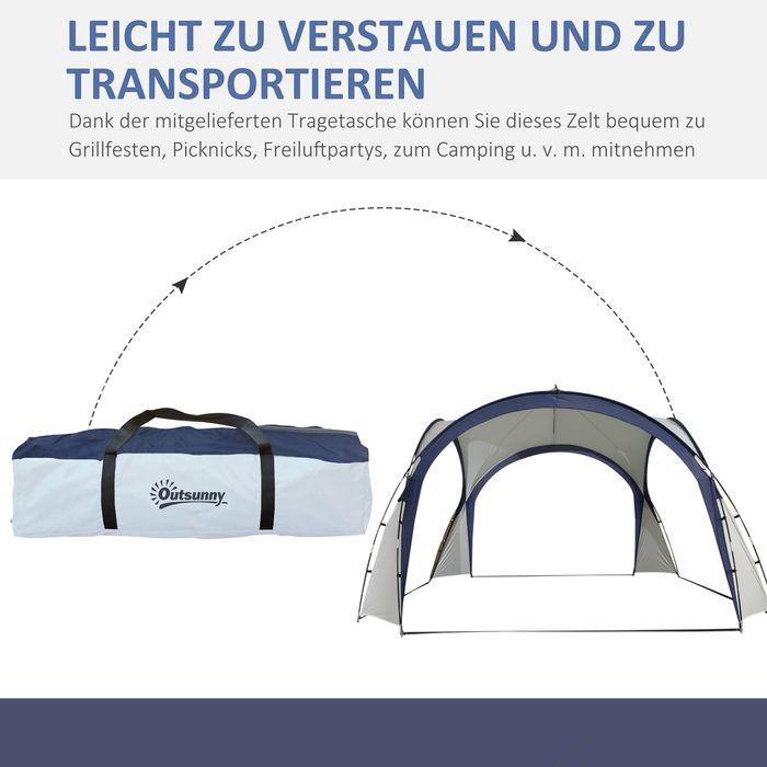 Immagine prodotto Swisshandel24 Tenda per feste a tendone protezione solare resistente alle intemperie palo in fibra di vetro + (350 cm, 350 cm)