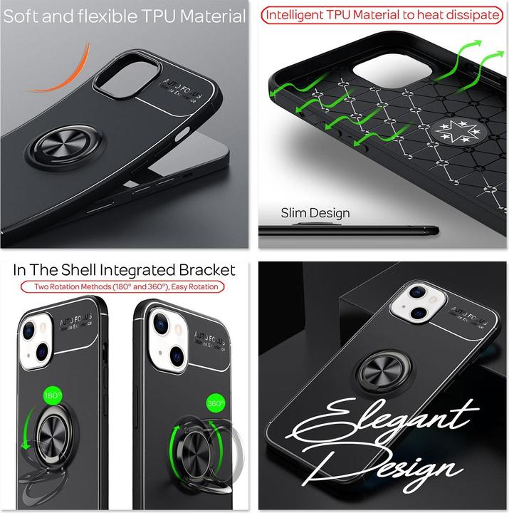 Immagine prodotto Nalia Custodia per cellulare in silicone ad anello (Apple iPhone 13 mini)