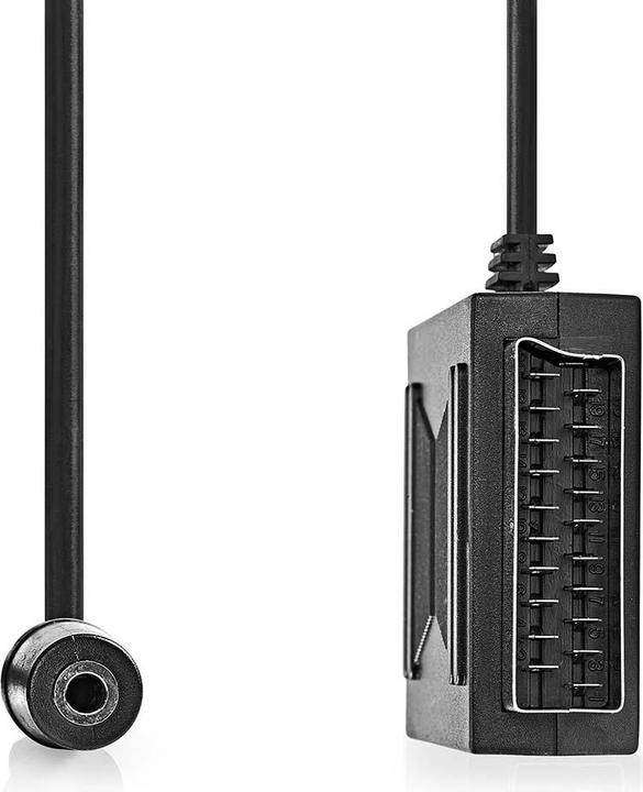 Immagine prodotto Nedis Cavo SCART | SCART maschio | SCART femmina / 3,5 mm femmina | Nichelato | 480p | 0,20 m | Rotondo (0.20 m)