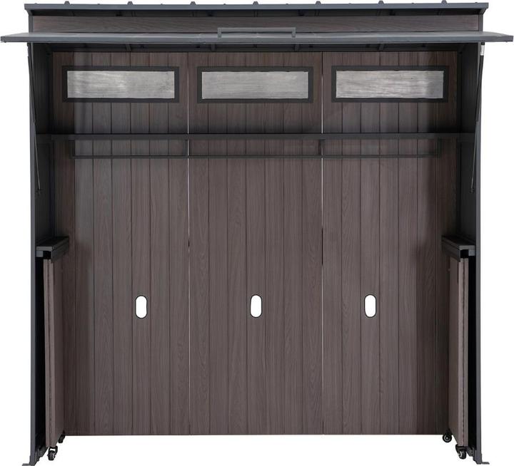Actual product image Ventaris Outdoor-Küche Gartenhaus 220 cm x 94 cm x 226 cm mit Einrichtung Anthrazit