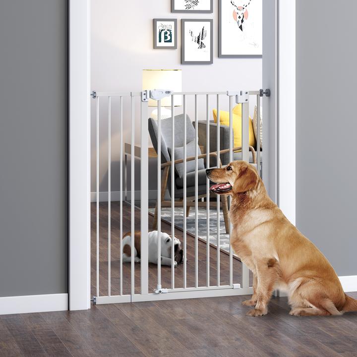 Produktbild PawHut Türschutzgitter mit Doppelverriegelung (74 cm)