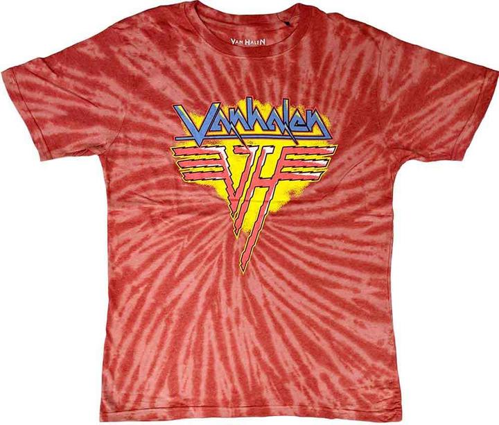 Actual product image Van Halen Unisex Jagged Logo Wash T-Shirt Red S (S)