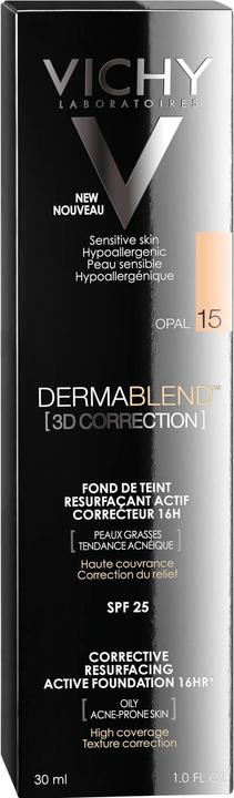 Actual product image Vichy Dermablend (3D Correction) Skin Imperfections Optically Correcting Make-up (15 Opal)